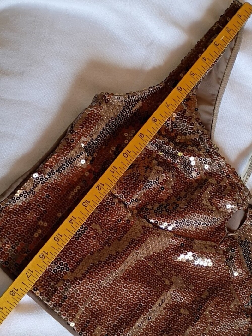 Anthropologie Women's Keyhole Sequin Crop Top Size L - Picture 12 of 13
